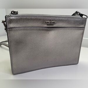 Kate Spade Metallic Silver Cross Body bag